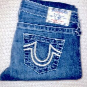 True Religion, Size 28, straight leg, denim jeans